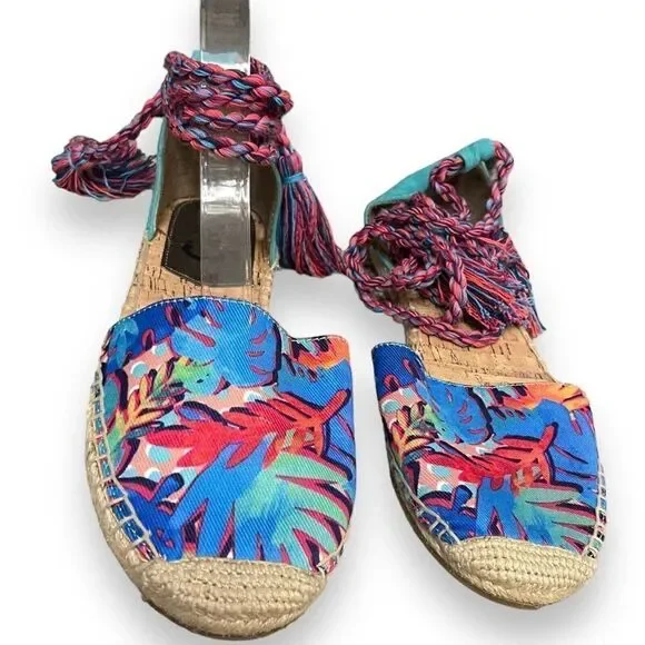 Circus Sam Edelman Lenora Espadrilles Sandals Women's 10 Multicolor Floral Boho - Picture 6 of 16